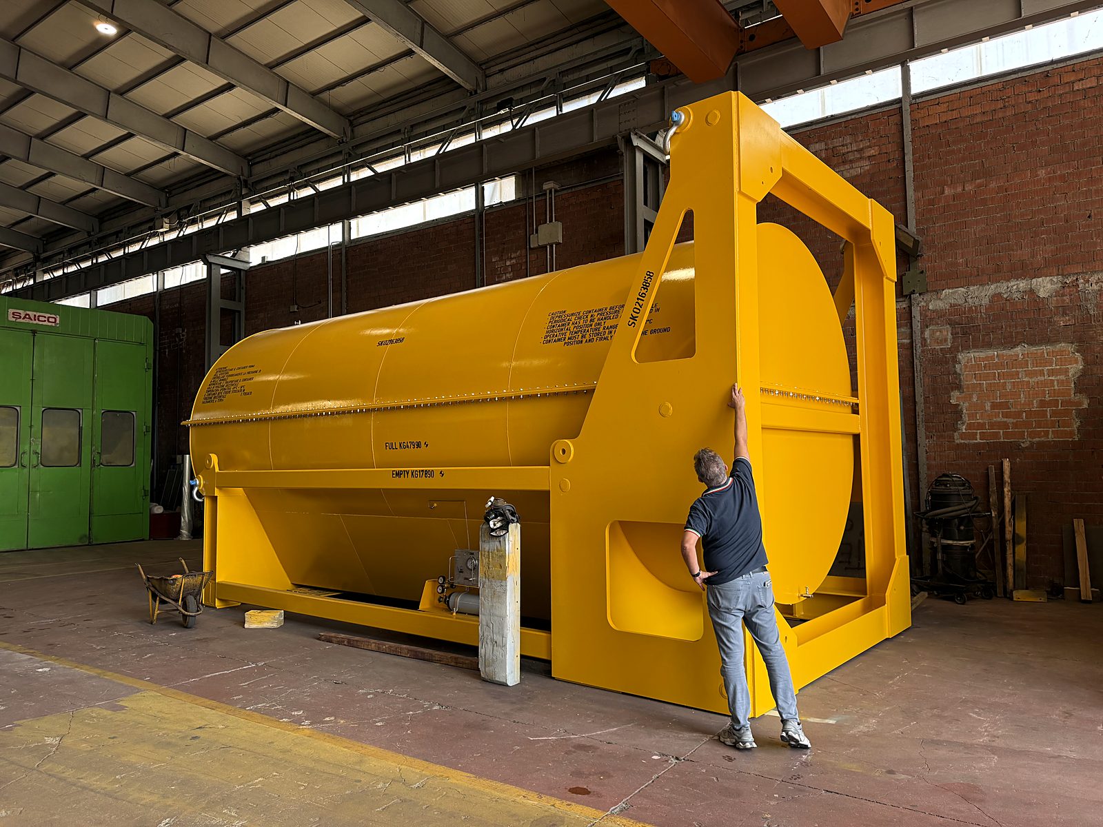 Contenitore pressurizzato con azoto, 18 t a vuoto